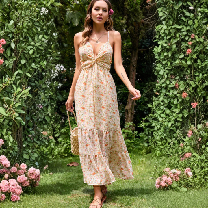 Artisio | Women Floral Tier Maxi Dress