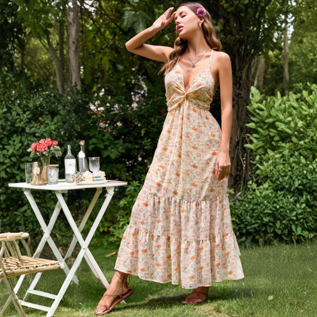 Artisio | Women Floral Tier Maxi Dress
