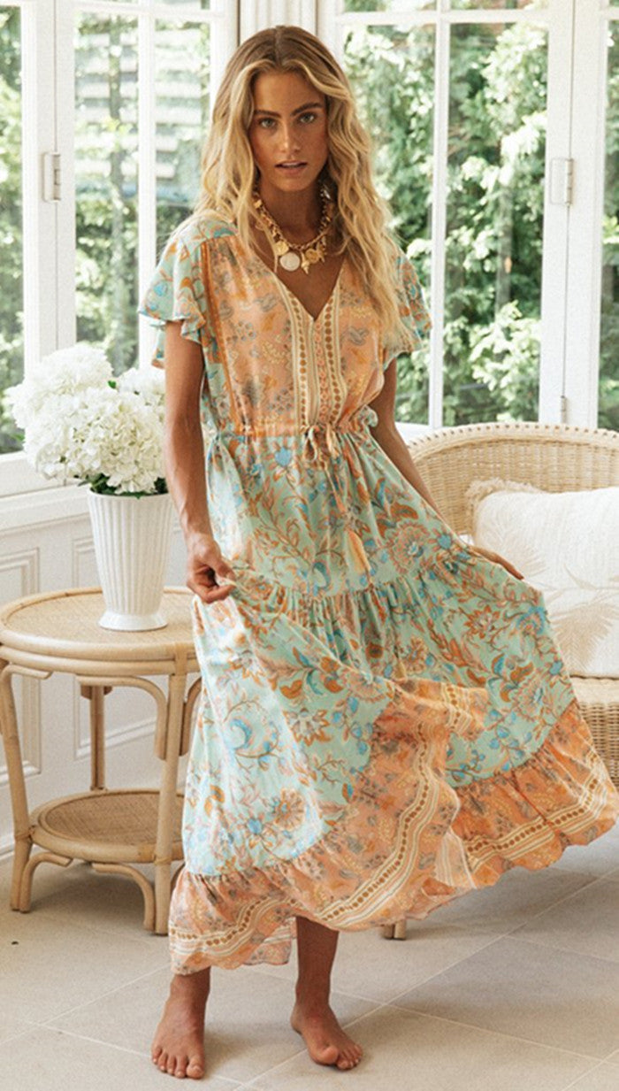Artisio | Women Flounced Maxi Dress