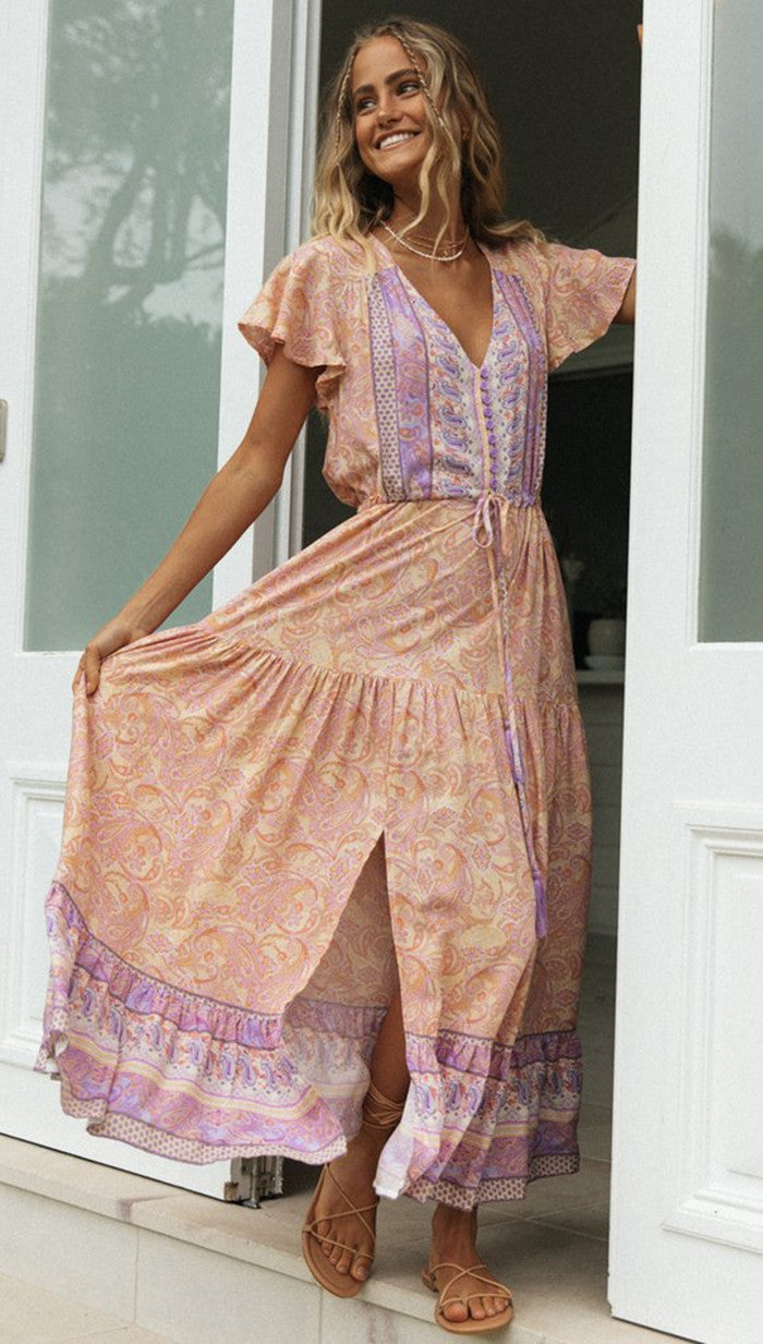 Artisio | Women Flounced Maxi Dress