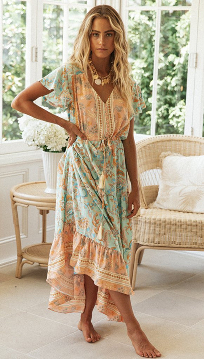 Artisio | Women Flounced Maxi Dress