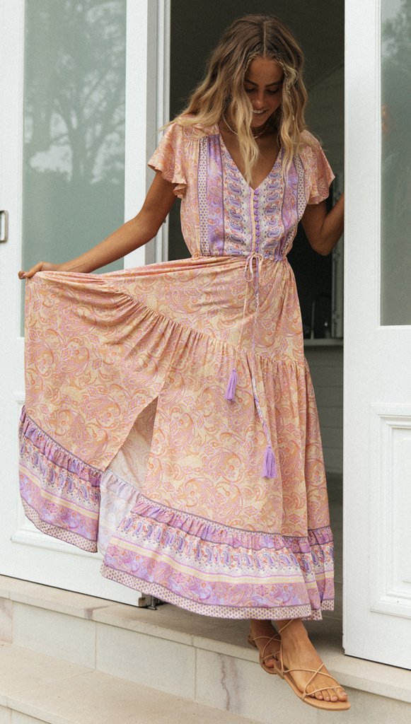 Artisio | Women Flounced Maxi Dress
