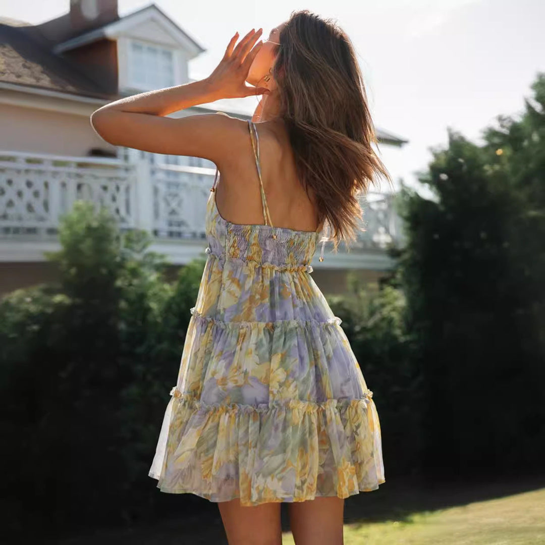 Artisio | Women Flowing Floral Mini Dress