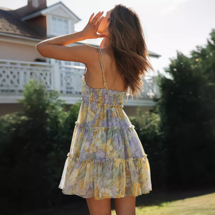 Artisio | Women Flowing Floral Mini Dress