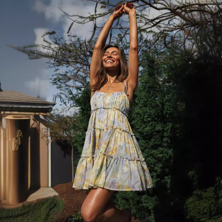 Artisio | Women Flowing Floral Mini Dress