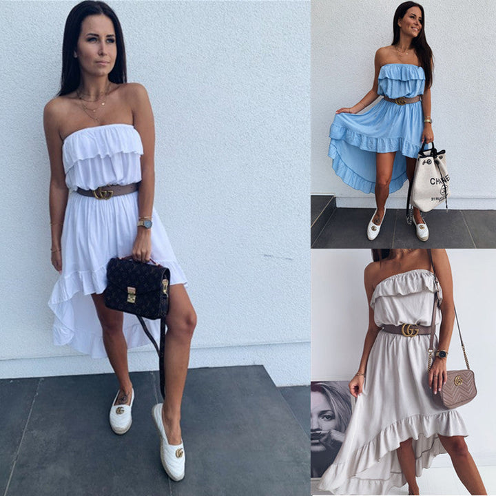 Artisio | Women Flowy Strapless Mini Dress