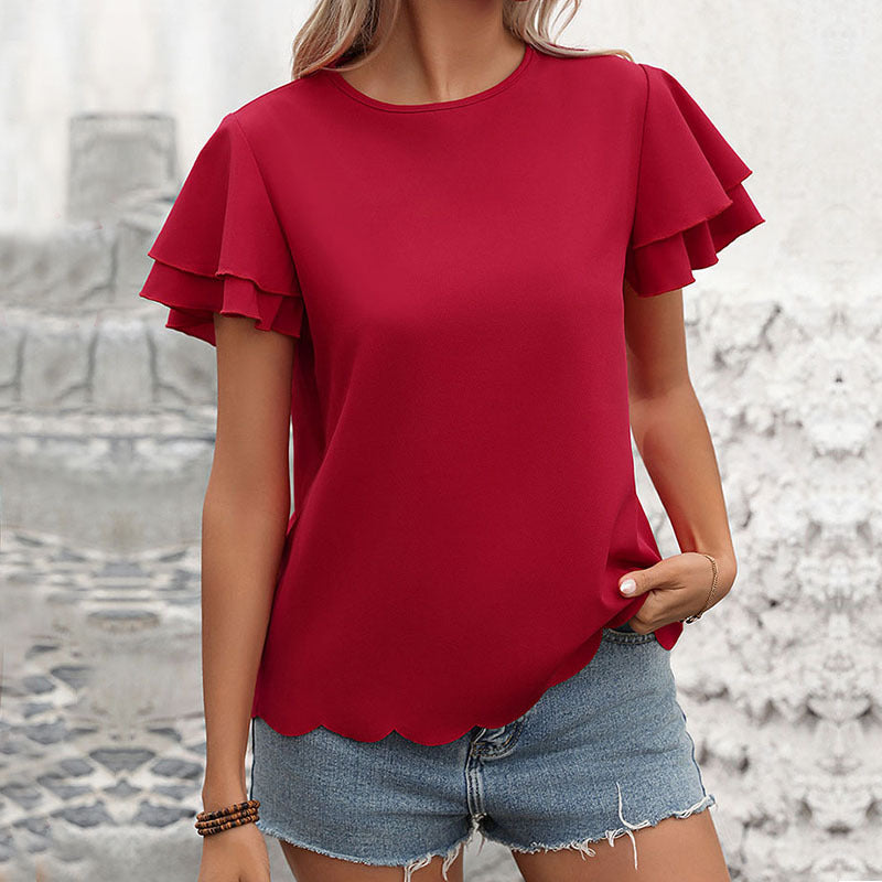 Artisio | Women Flutter Sleeve Blouse