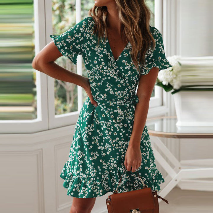 Artisio | Women Flutter Sleeve Floral Dress