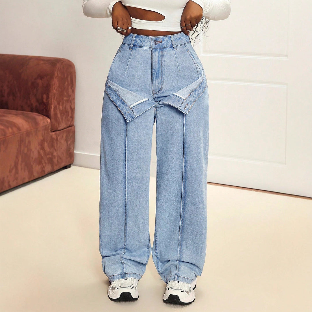 Artisio | Women Fold Over Waist Jeans