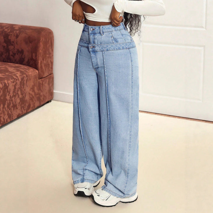 Artisio | Women Fold Over Waist Jeans