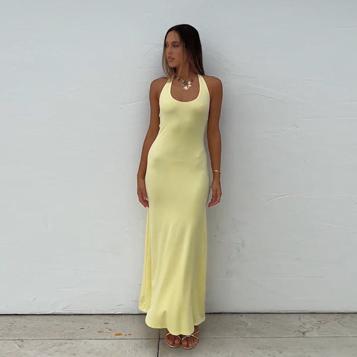 Artisio | Women Halter Bodycon Maxi Dress