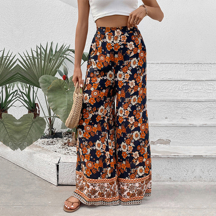 Artisio | Women High Waist Floral Pants