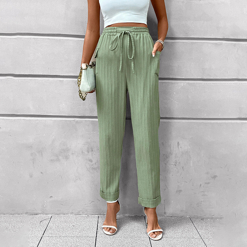Artisio | Women High Waist Tapered Pants
