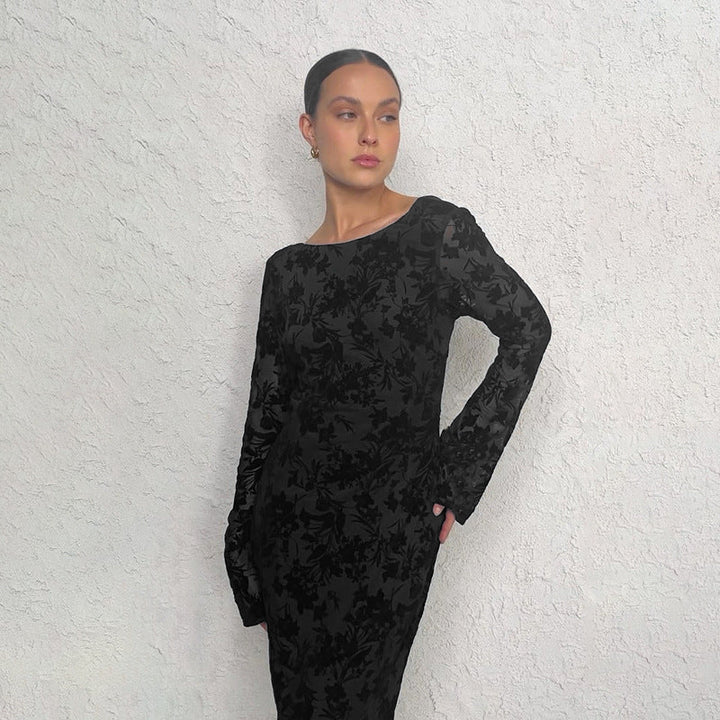 Artisio | Women Lace Backless Maxi Dress