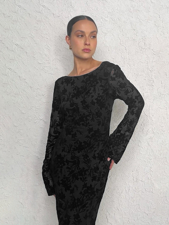 Artisio | Women Lace Backless Maxi Dress