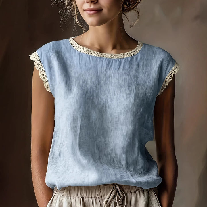 Artisio | Women Lace Trim Blouse