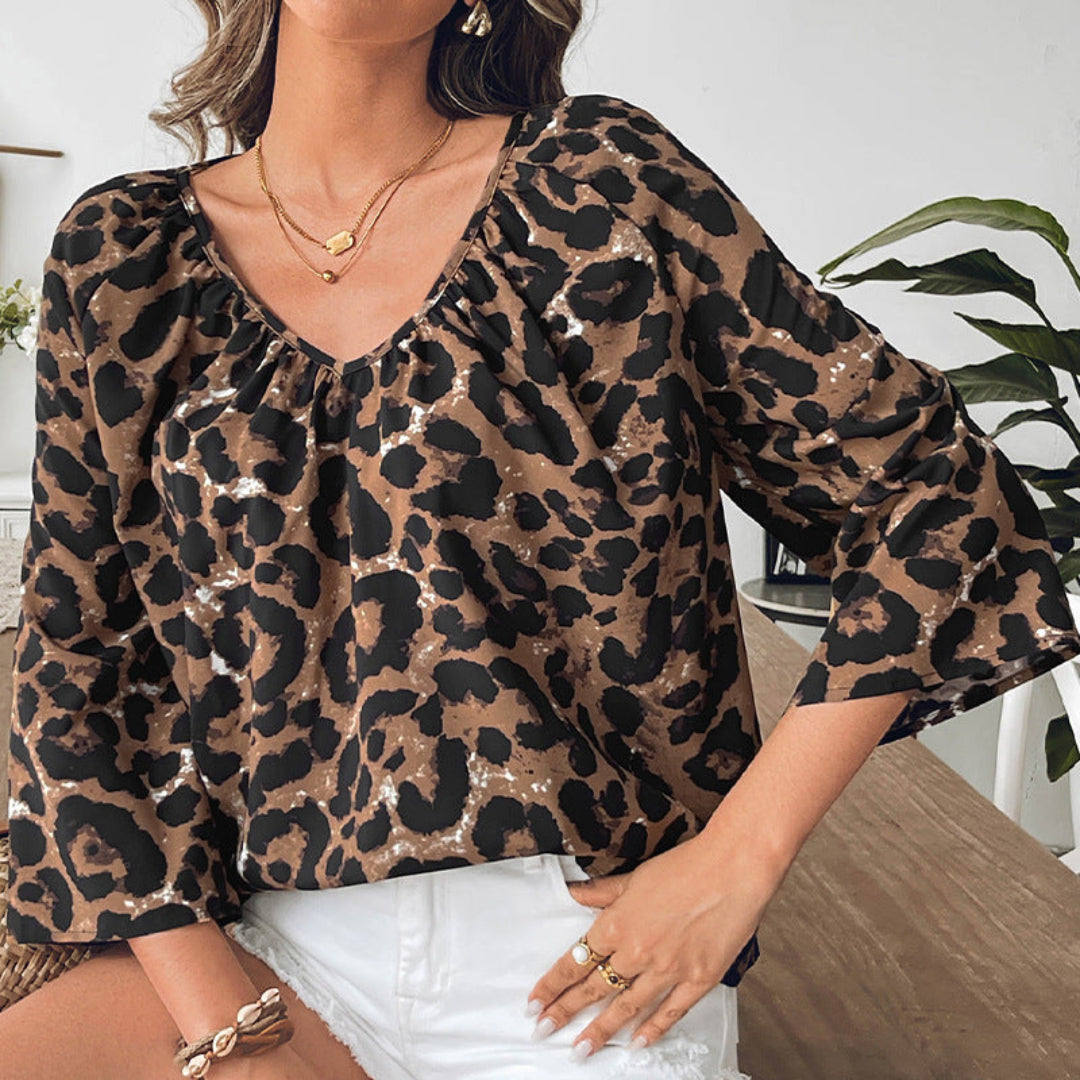 Artisio | Women Leopard Loose Top