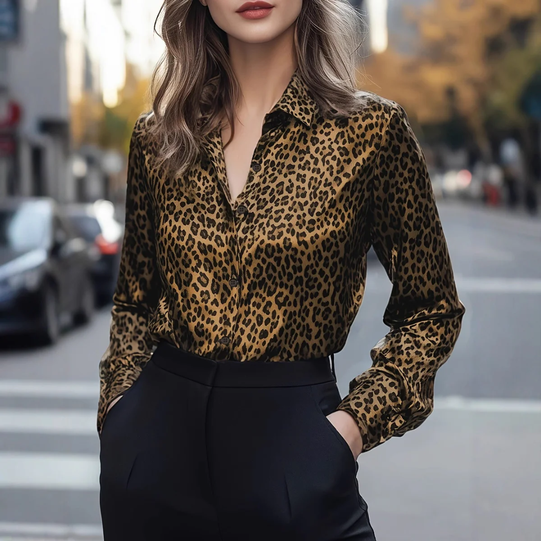 Artisio | Women Leopard Urban Blouse