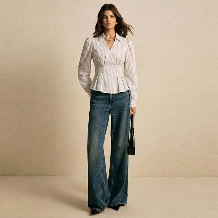 Artisio | Women Line Button Blouse
