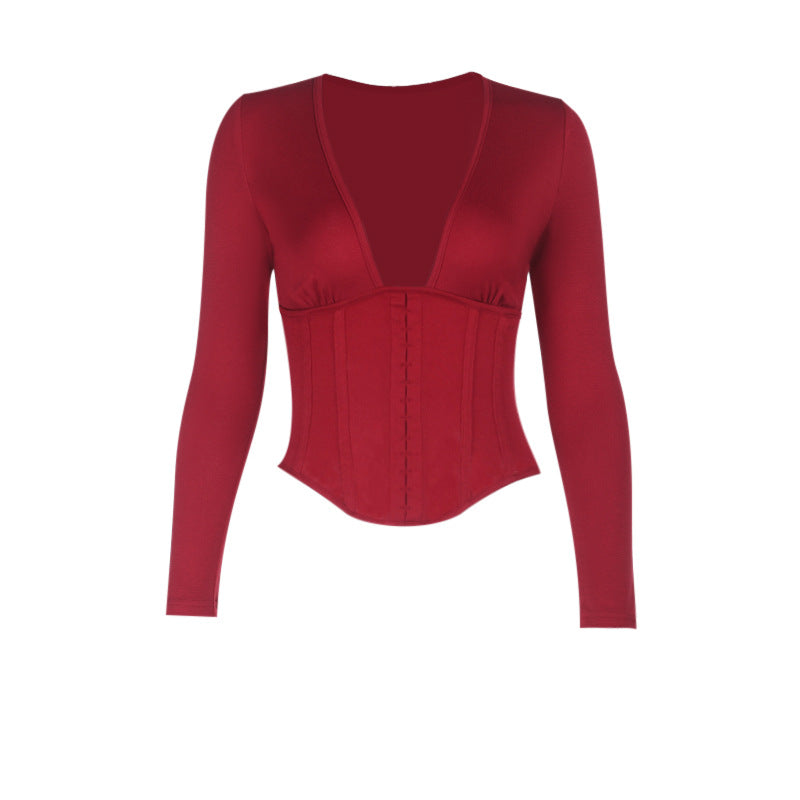 Artisio | Women Long Sleeve Ribbed Bodysuit