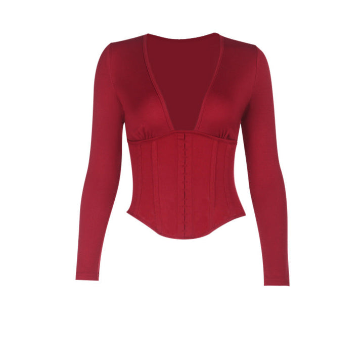 Artisio | Women Long Sleeve Ribbed Bodysuit
