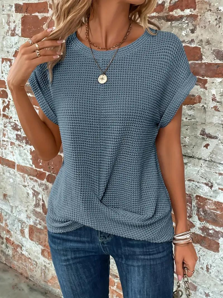 Artisio | Women Loose Fit Knit T-Shirt