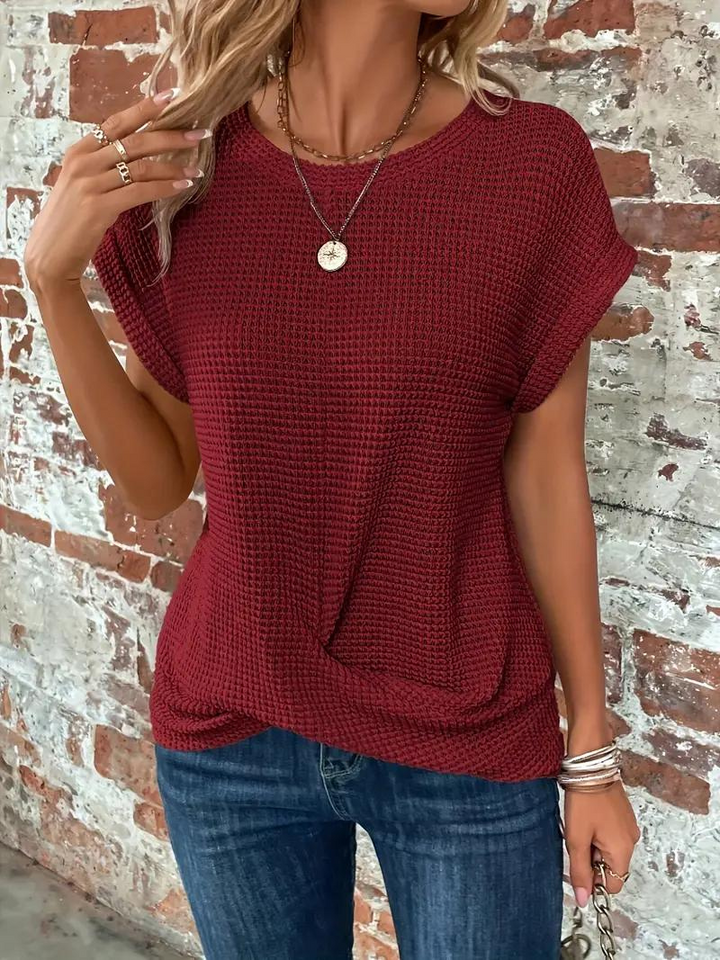 Artisio | Women Loose Fit Knit T-Shirt
