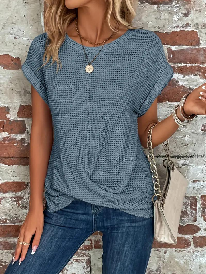 Artisio | Women Loose Fit Knit T-Shirt