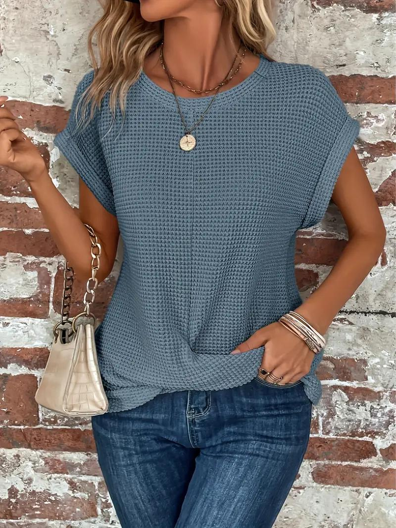 Artisio | Women Loose Fit Knit T-Shirt