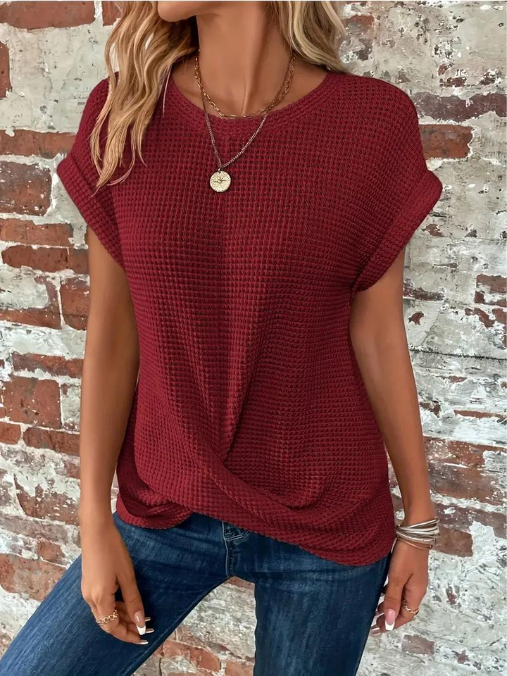 Artisio | Women Loose Fit Knit T-Shirt