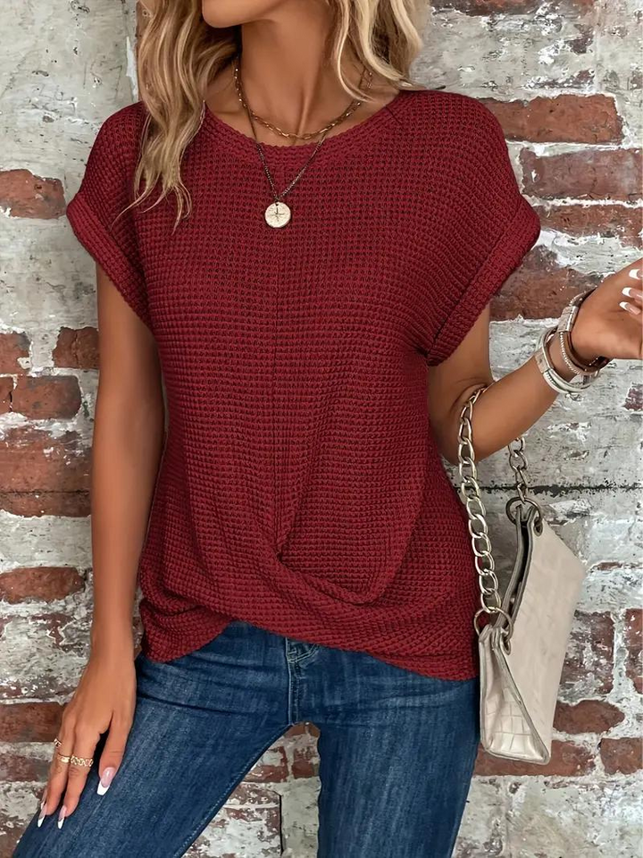 Artisio | Women Loose Fit Knit T-Shirt