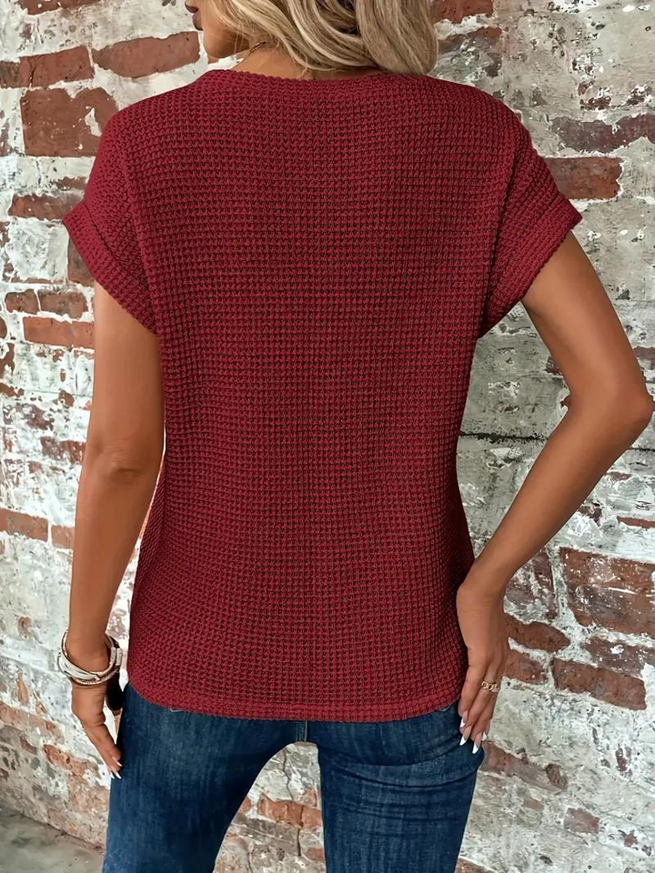 Artisio | Women Loose Fit Knit T-Shirt