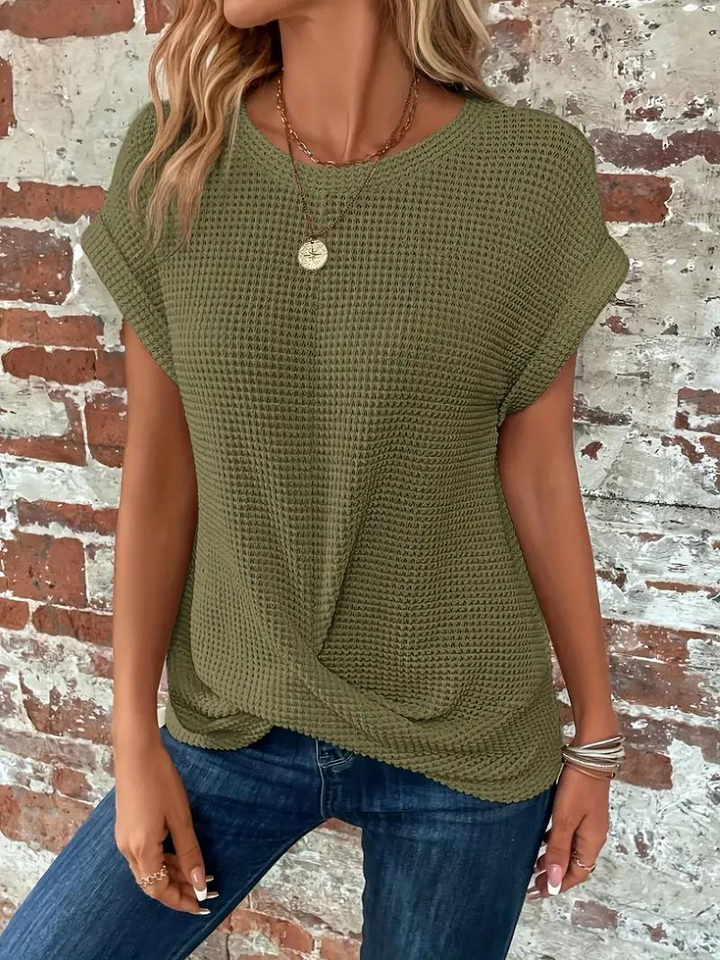 Artisio | Women Loose Fit Knit T-Shirt