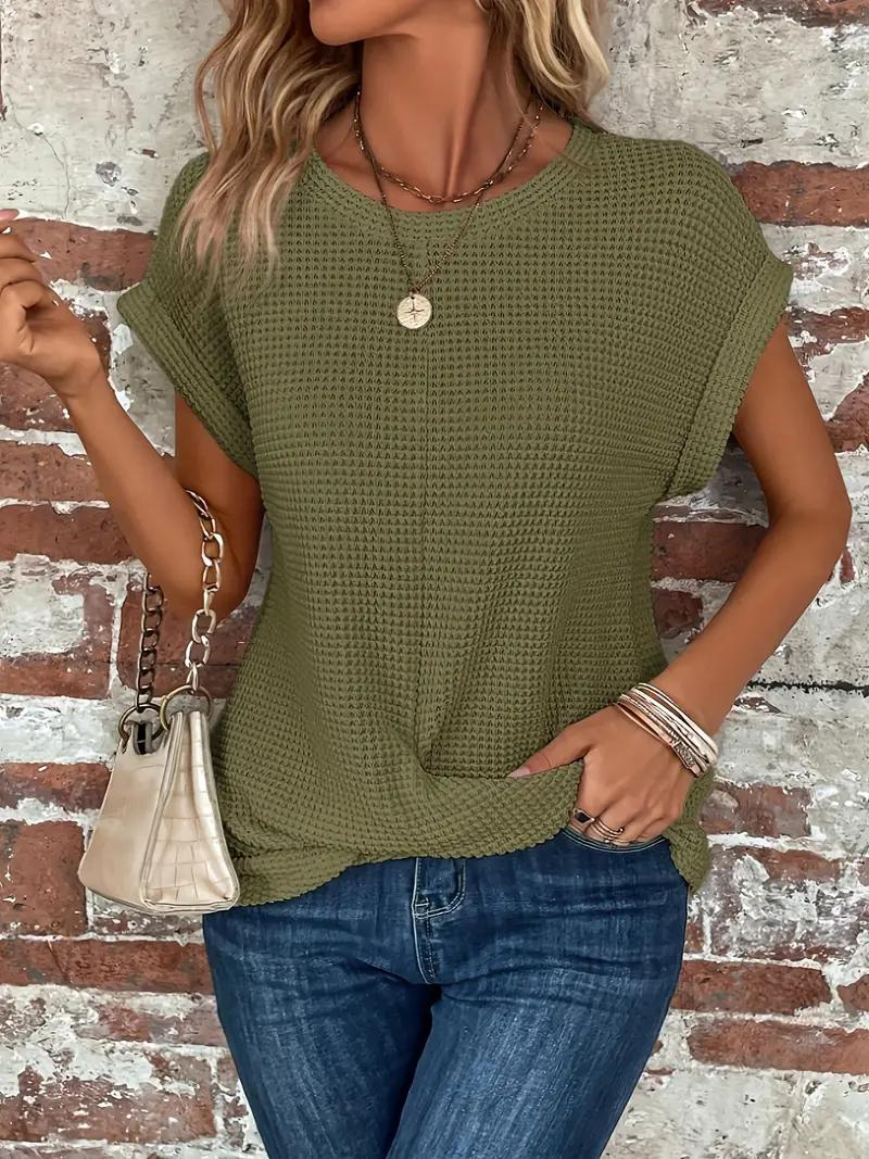 Artisio | Women Loose Fit Knit T-Shirt
