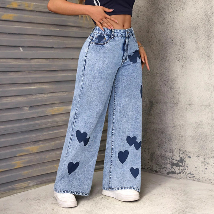Artisio | Women LovePatch Wide Leg Jeans