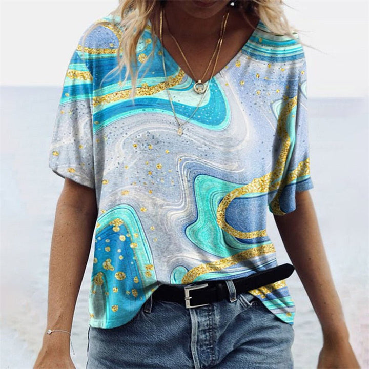 Artisio | Women Marble Print Shirt