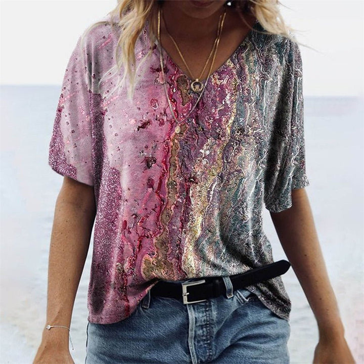 Artisio | Women Marble Print Shirt