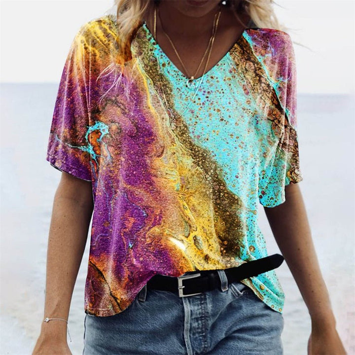 Artisio | Women Marble Print Shirt