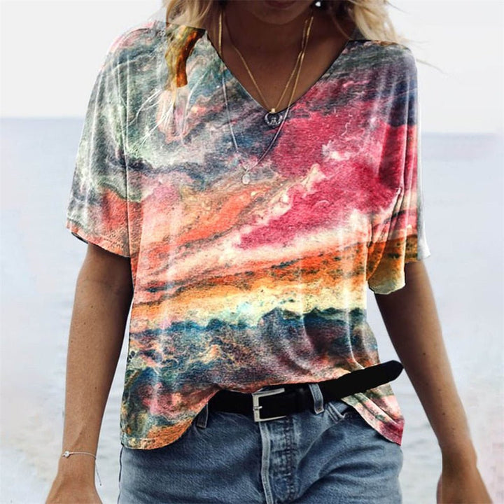 Artisio | Women Marble Print Shirt