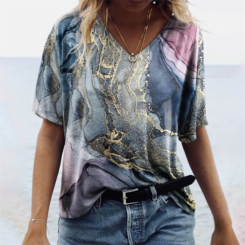 Artisio | Women Marble Print Shirt