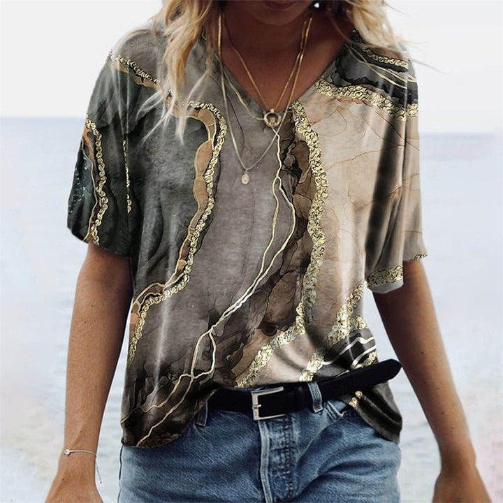 Artisio | Women Marble Print Shirt