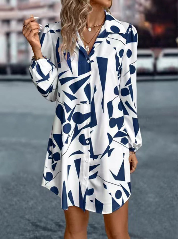 Artisio | Women Modern Abstract Shirt Dress