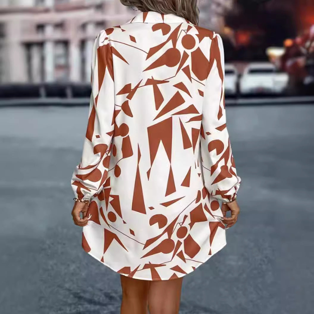 Artisio | Women Modern Abstract Shirt Dress