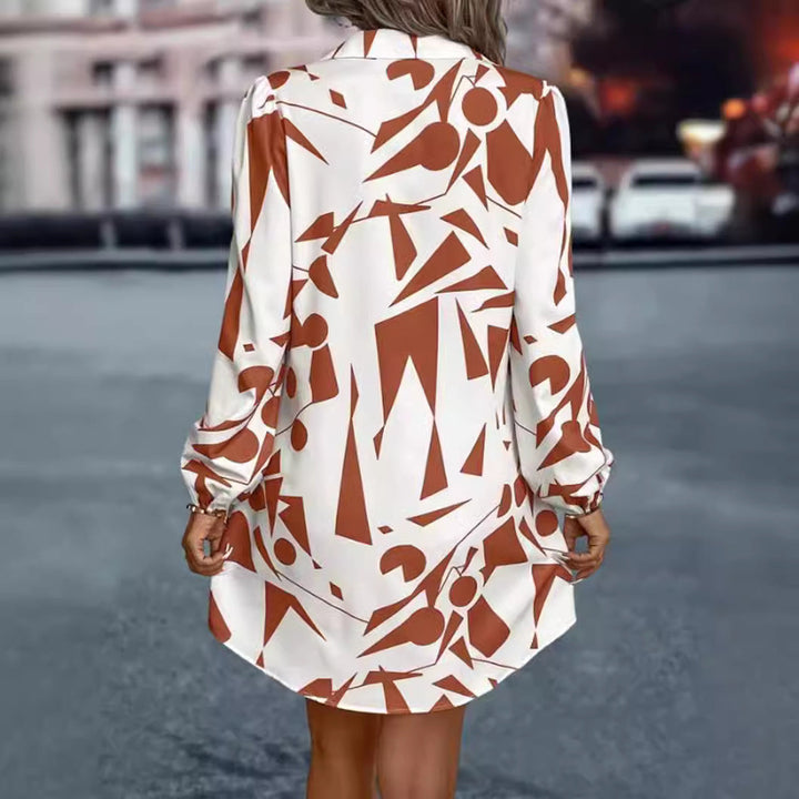 Artisio | Women Modern Abstract Shirt Dress