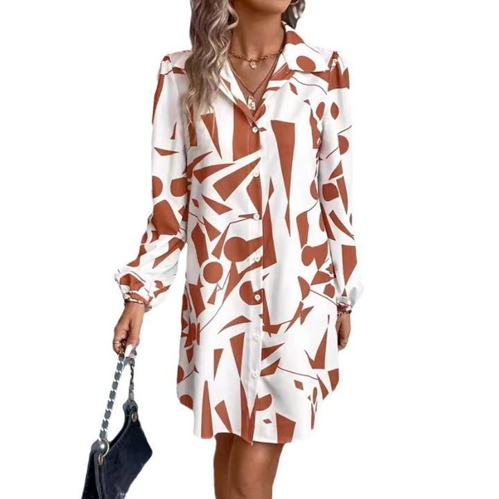 Artisio | Women Modern Abstract Shirt Dress