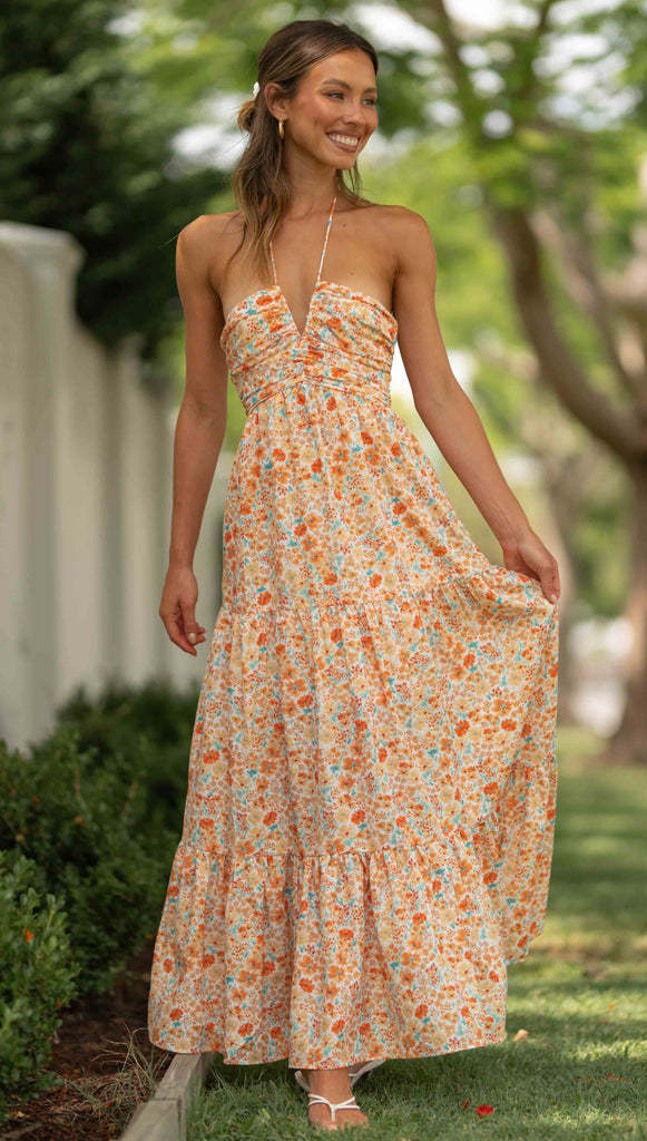 Artisio | Women Modern Halter Maxi Dress