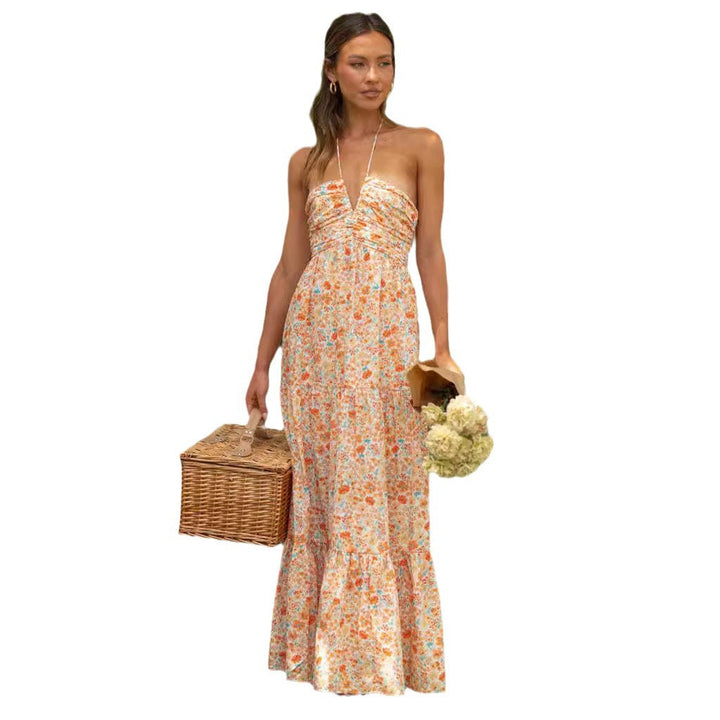 Artisio | Women Modern Halter Maxi Dress