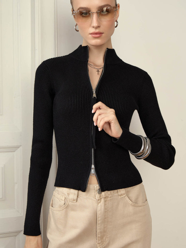 Artisio | Women Modern Zip Sweater