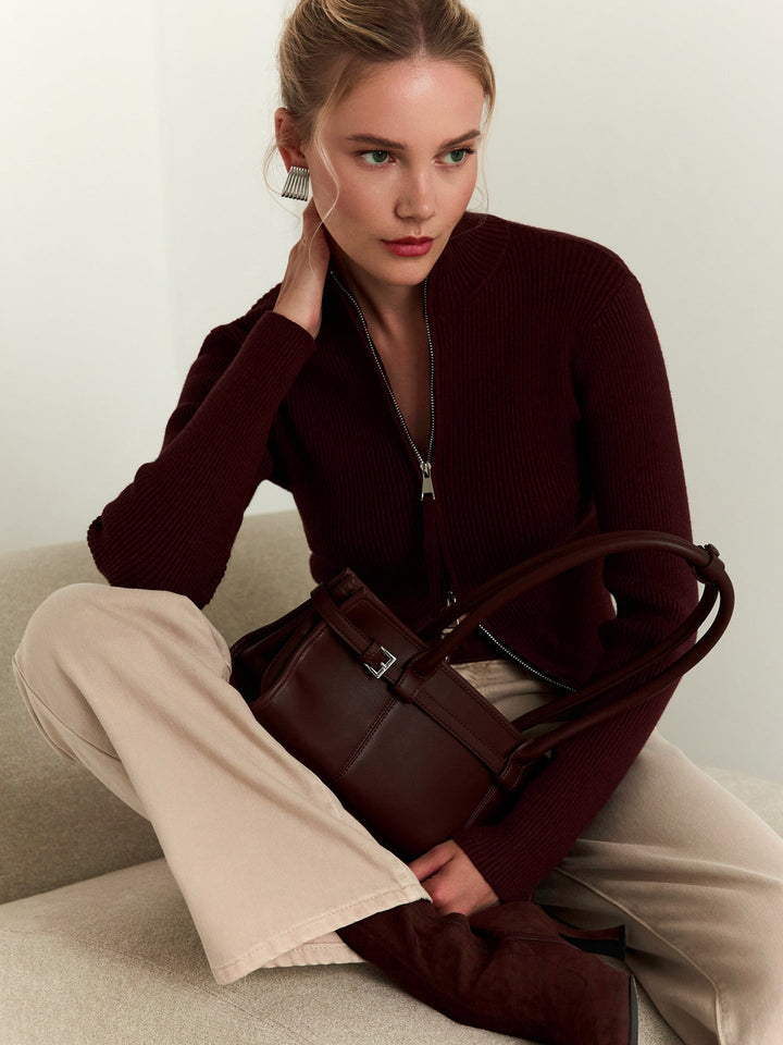 Artisio | Women Modern Zip Sweater