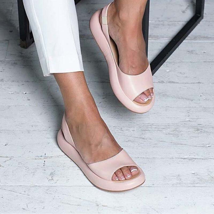 Artisio | Women Orthopedic Peep Toe Flats